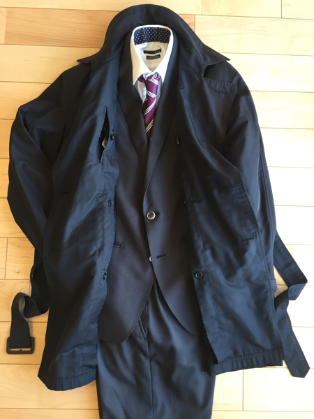 140◎ポールスミス★美品 ライナー、ベルト付ステンカラーコート　110