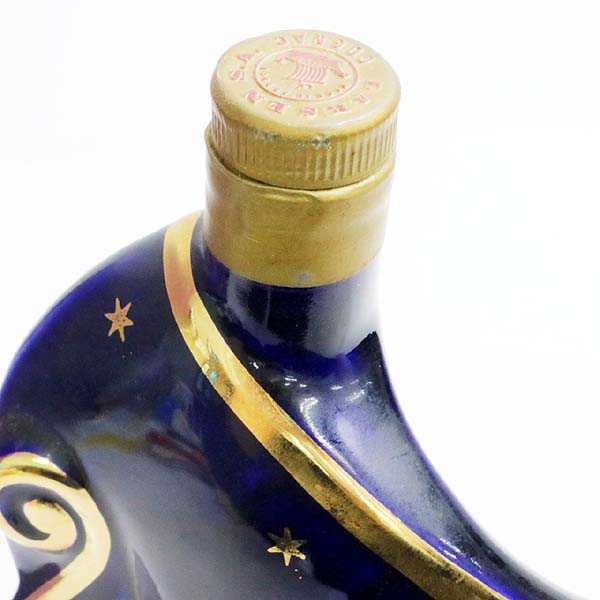 ☆古酒 箱付/LARSEN（ラーセン）ブルーシップ 陶器 （1418g）N7A2553