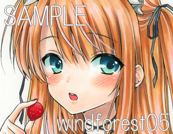 オリジナル》 手描きイラスト 《メイドさん》 ケント紙 A4