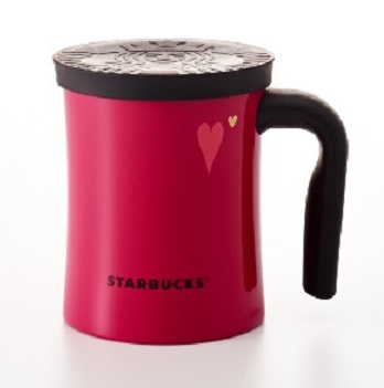 スターバックス ロゴキャップマグ ビビッドハートピンク 2014