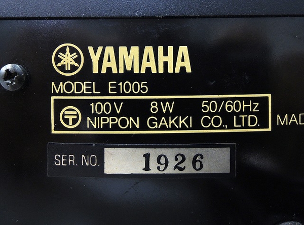 中古 YAMAHA E1005 ヤマハ アナログ ディレイ エフェクター 音響機材 