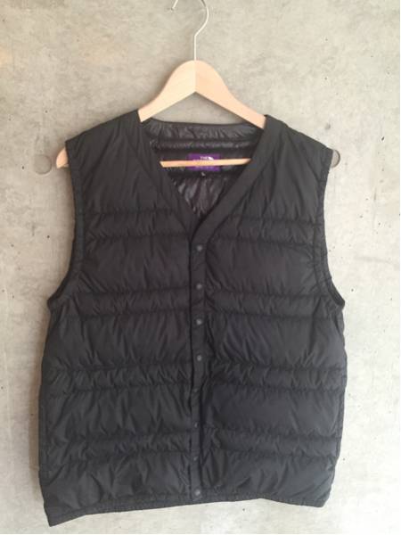 ノースフェイス パープルレーベル インナーダウン ベスト Lサイズ 黒 光電子_1