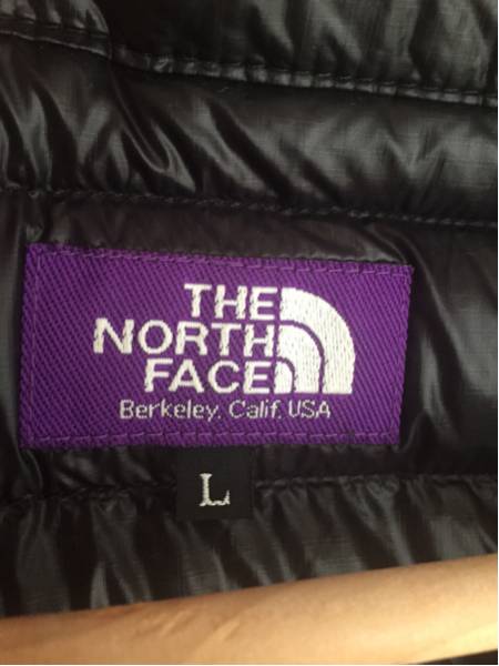 ノースフェイス パープルレーベル インナーダウン ベスト Lサイズ 黒 光電子_3
