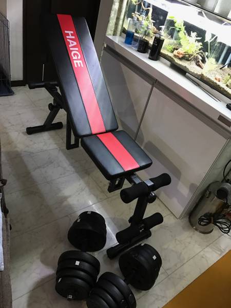 引き取り限定 トレーニングベンチ ダンベルセット - メルカリ W*X様