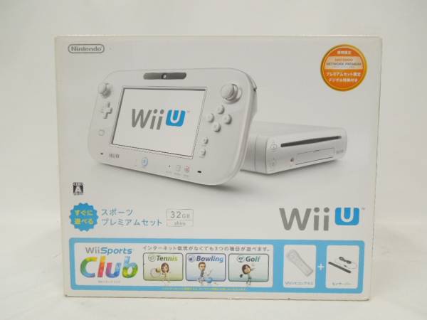 56D534C▼中古 WiiU 本体 スポーツプレミアムセット shiro 32GB