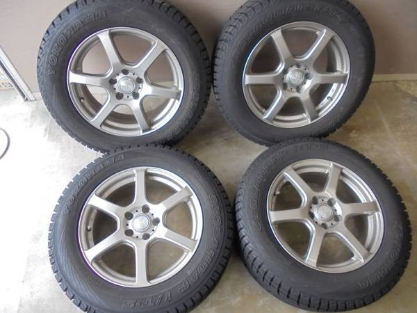 ヴァンガード等に　スタッドレスタイヤ　ホイールセット　ジオランダー　225/65R17　15年製