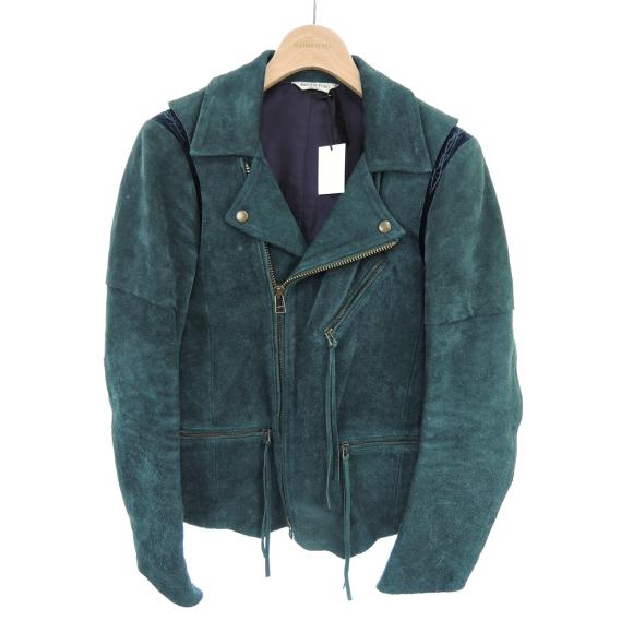 BED J.W. FORD ベッドフォード スエードダブルライダースジャケット 0サイズ 12AW