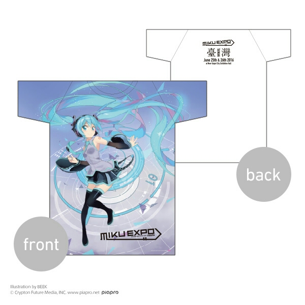 MIKUEXPO 台湾 フルグラフィックTシャツ サイズL 初音ミク MIKU 【公式