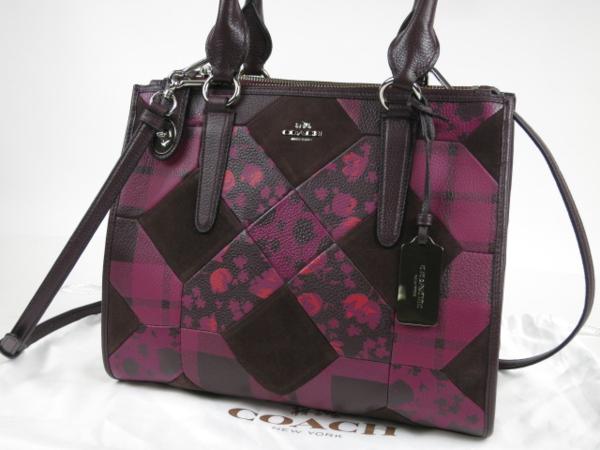 61082★1円スタート★本物★コーチ★COACH★未使用★2WAYバッグ★レザー×スエード★ハンドバッグ★ショルダーバッグ★レディース★