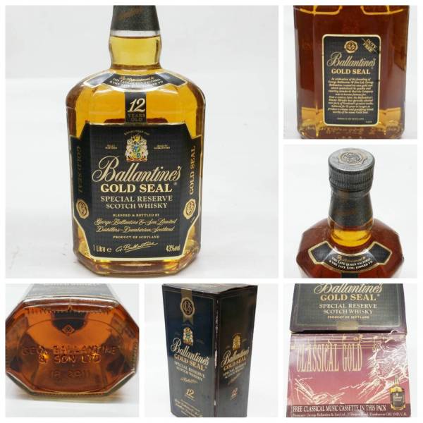 ☆バランタイン/Ballantines 12年 GOLD SEAL 陶器 750ml 未開栓 古酒