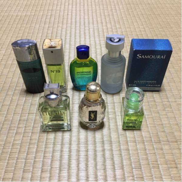 香水セット Bvlgari, CK, Chanel, samurai ☆CHANEL BVLGARI GIVENCHY CalvinKlein イブサンローラン ポール