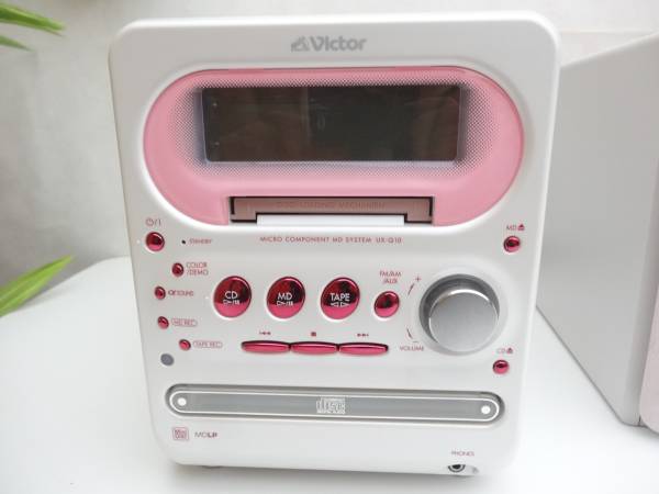 ☆VICTOR ビクター/システムコンポ/CA-UXQ10-P/ピンク/CD MD カセット 