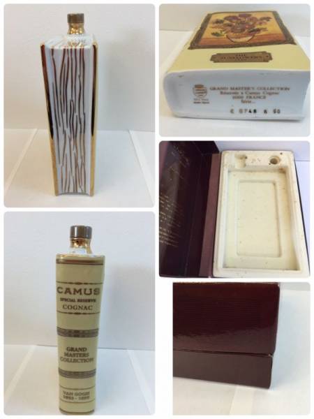 ∀【未開栓】 CAMUS / カミュ ブック ゴッホ ひまわり 陶器ボトル / 箱