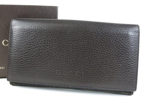 ｸｰﾎﾟﾝ5%OFFグッチ／GUCCI \"GG MARMONT・GGマーモント 61112★1円スタート★本物★グッチ★GUCCI★中極美品★Wホック長財布★レザー×キャンバス★レディース★