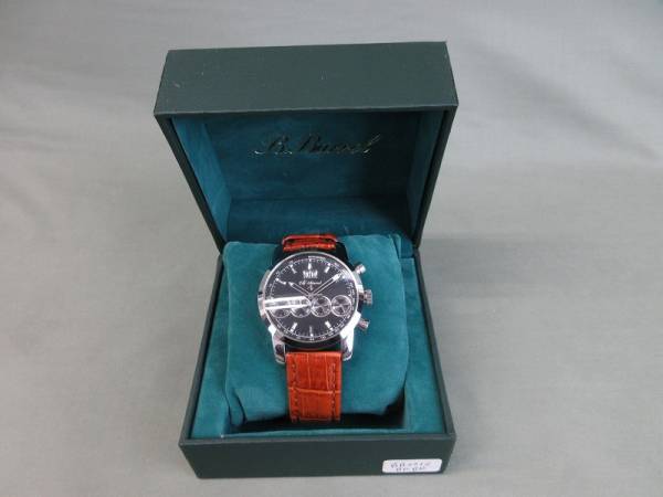 Yahoo!オークション ★【ビーバレル】腕時計 自動巻き 革ベルト メンズ 未使用★F6115 -「b-barrel ビーバレル」(アナログ（自動巻き