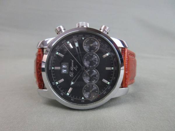 Yahoo!オークション ★【ビーバレル】腕時計 自動巻き 革ベルト メンズ 未使用★F6115 -「b-barrel ビーバレル」(アナログ（自動巻き