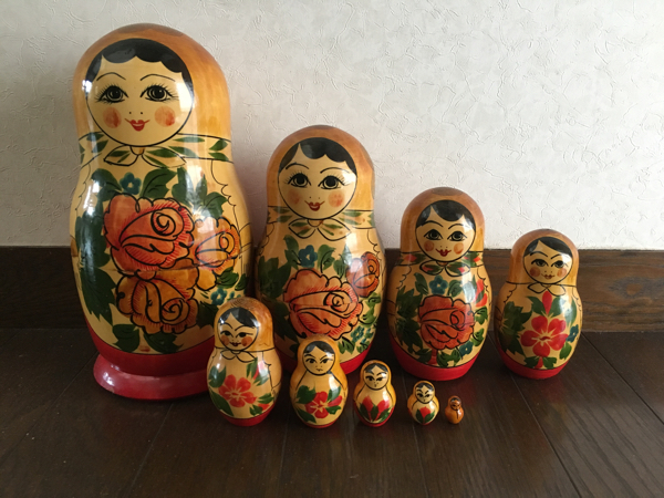 ロシア ヴィンテージ マトリョーシカ : 10組 iichi アーティスト作品