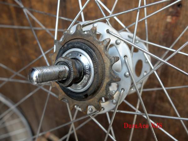 トラックレーサー ピスト リア・ホイール NJS打刻 simano Dura Ace 