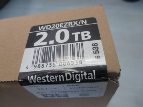 HDDハードディスク Western Digital WD20EZRX/N [2TB]