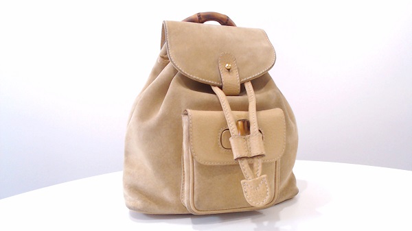 1円美品☆グッチ☆ミニバンブーリュック スエード・レザーコンビ