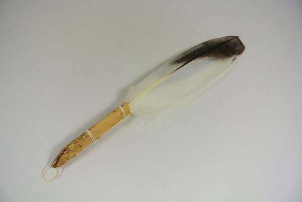 羽箒 羽衣鶴 右羽 仕立師 玄斎作 共箱 検】茶道具茶室