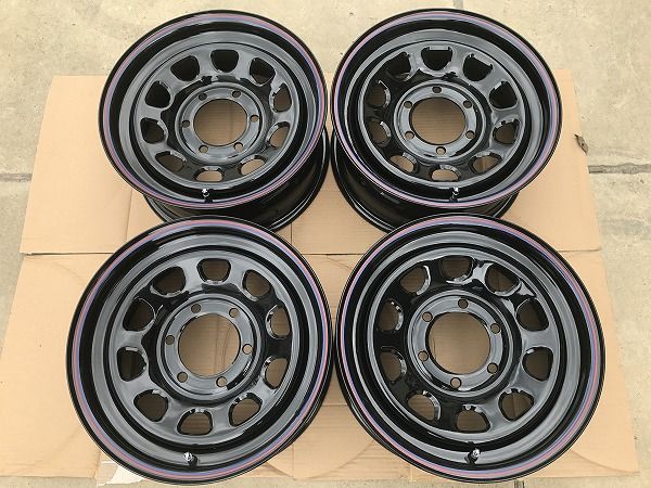 デイトナ ホイールブラック 16×7J 6穴 PCD139.7 スチール DAYTONA ハイエース ハイラックスサーフ ランクルプラド テラノ パジェロ アメ車