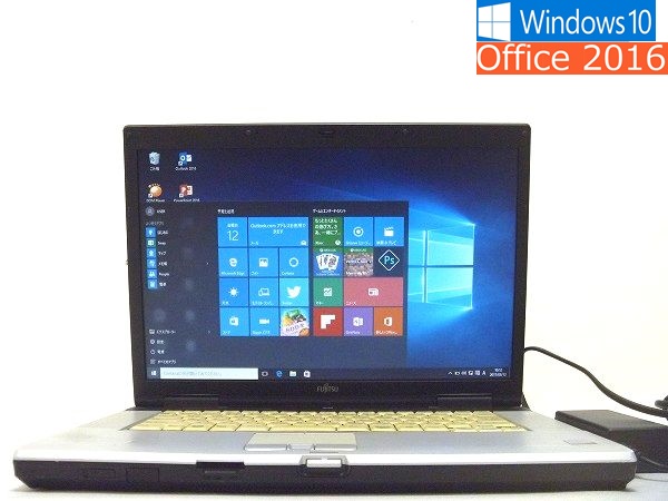 ノートパソコン 富士通 FMV BIBLO Windows 10 Office2016 メモリ 2GB HDD 160GB b16