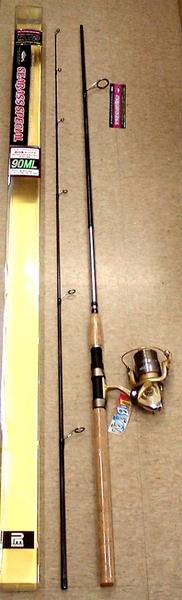 激安シーバス・ルアーロッド9ＦMＬリールライン３点セット即決！