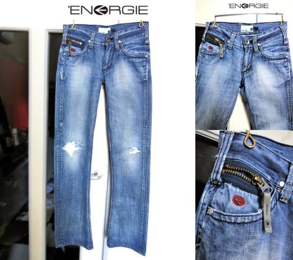 ENERGIE サファリ掲載 SLIM MORRIS エナジー デニム クラッシュ 