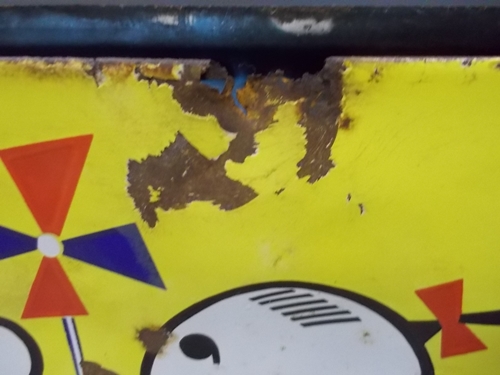 カクイわた　大型ホーロー看板　昭和レトロ　ねんねこ　再出品　_2