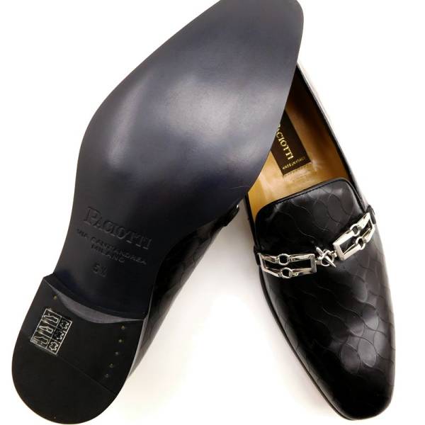 【ラグジュアリーブランド】新品 CESARE PACIOTTI チェザレ パチョッティ 43335 デザインスリッポン レザーローファー 7 / 5291-3