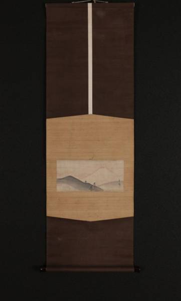 p1495【一灯】jjxKpx〈広瀬千舟〉富士図 横物 小品