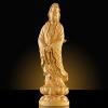 観音菩薩 仏像 柘植 木彫り | 立像 観音様 黄楊 繊細彫刻 ツゲ 観音像 細密