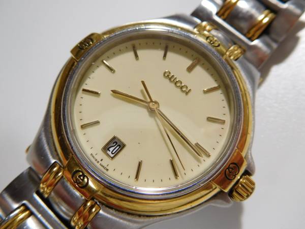 1円～used グッチ 9040M クォーツ 動作確認済(J-オ91)