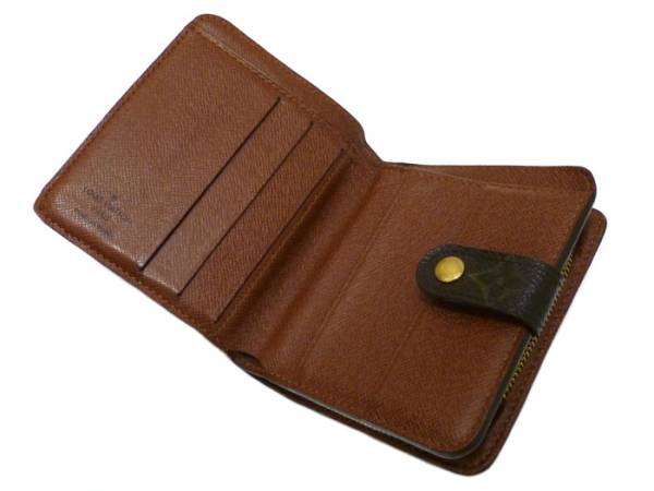 LOUIS VUITTON ルイ・ヴィトン 二つ折り財布 コンパクトジップ モノグラム【中古】