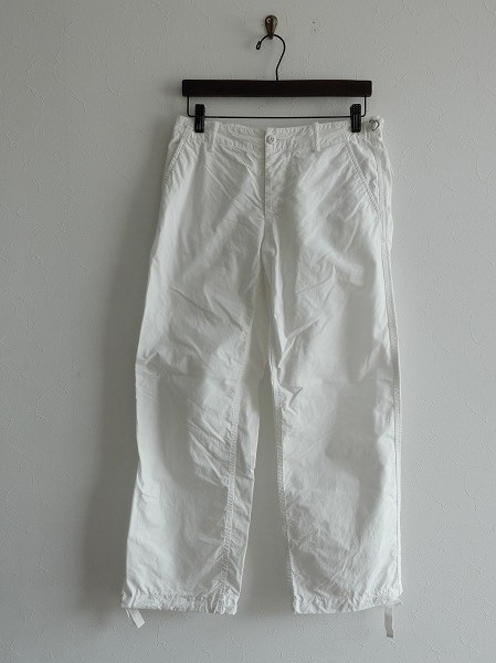 エヌワンハンドレッド n100 *コットンパンツ34 *綿白リンネルナチュリラレディース0617