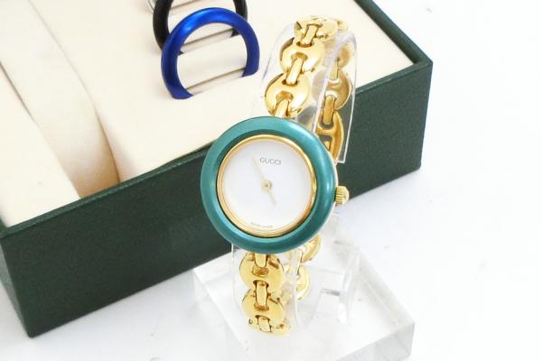◇S2596 GUCCI グッチ チェンジ ベゼル レディース クオーツ 腕時計