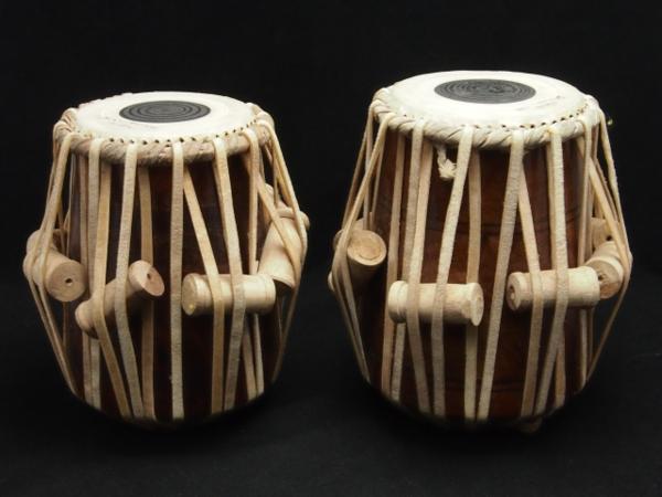 タブラ 民族楽器 打楽器 バヤン 良音 低音太鼓 太鼓 良品☆インド楽器