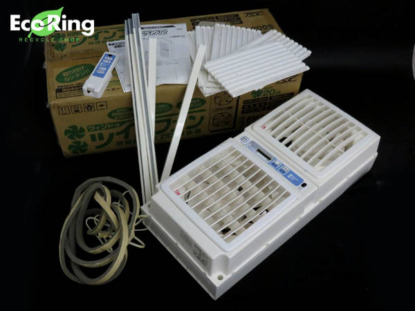 □同梱NG□ 1円 高須産業 ウィンドゥツインファン FMT-200S 同時給排形