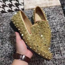 セール新品　高品質保証　メンズシューズ 本革紳士ビジネスシューズ　お洒落ゴールド　26