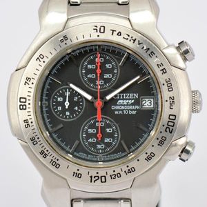 ☆レア 未使用 90s CITIZEN OXY クロノグラフ 腕時計 電池交換済 ☆レア 未