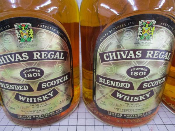 C125★古酒★CHIVAS REGAL（シーバスリーガル） 12年　1000ml 4本セット