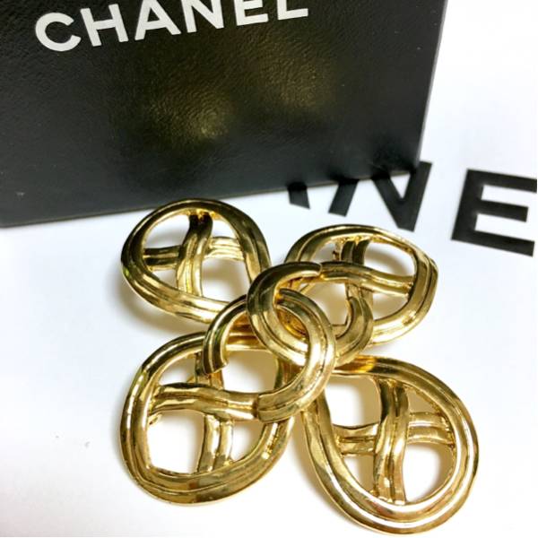CHANEL ブローチ シャネル ココマーク ラインストーン ヴィンテージ 