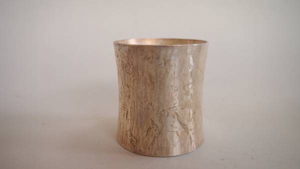 銀仕上げ　銀杏蓋置　竹影堂　木箱入り　　茶道具