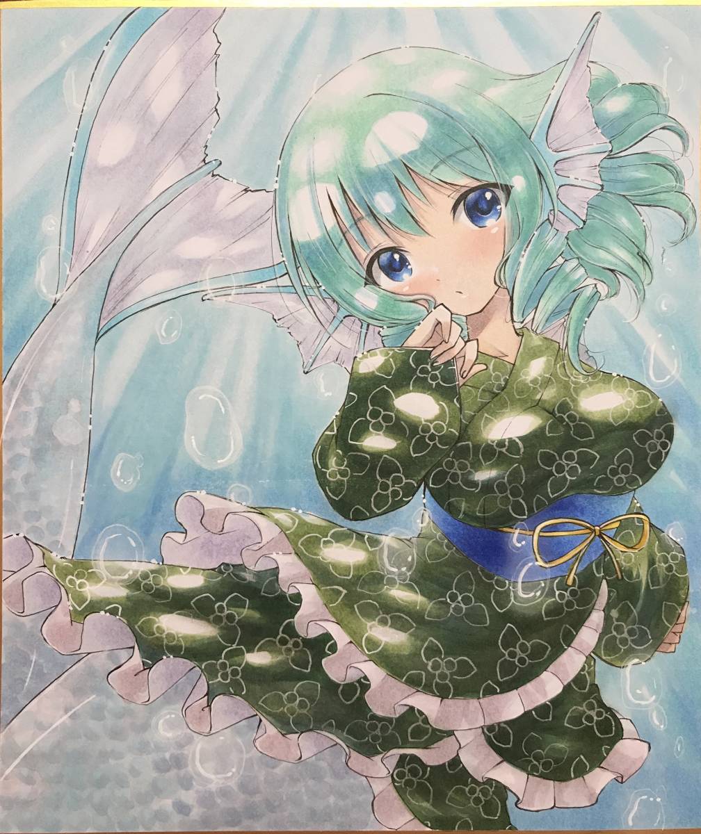 同人手描きイラスト 東方project 東方 わかさぎ姫 中色紙 手描きイラスト 売買されたオークション情報 Yahooの商品情報をアーカイブ公開 オークファン Aucfan Com