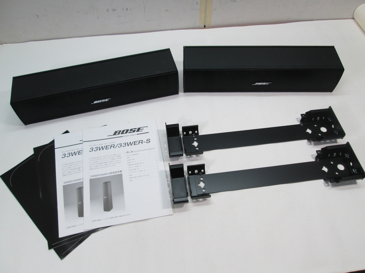 3Q売切り！BOSE/コンパクトスピーカー・ペア○33WER○良品/ BOSE