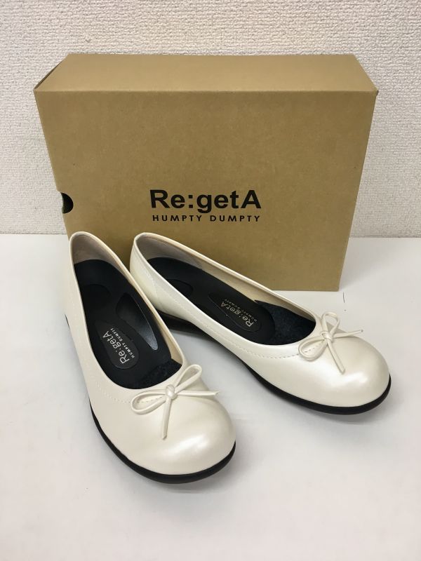 未使用品Re:getA リゲッタ HUMPTY DUMPTY リボンパンプス レディース 日本製 正規 サイズ：LL（25.0～25.5cm）fah 08803