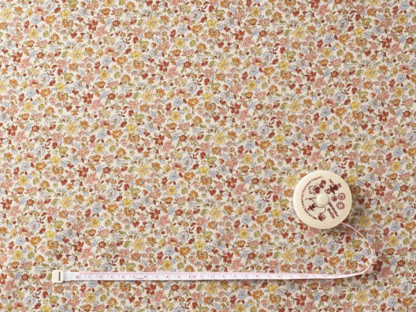 Sient 5ｍ コットン100 ブロード 生地 小花柄 花 はな イラスト調 オレンジ カラフル 植物 売買されたオークション情報 Yahooの商品情報をアーカイブ公開 オークファン Aucfan Com