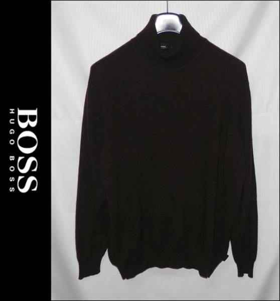 ■■＜極美品＞ヒュ－ゴボス＜HUGO BOSS＞cashmere100 turtle neck セ－タ－＜52＞■■818