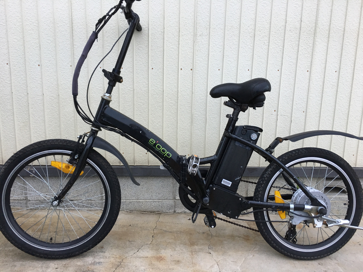 ジャンク E.OOP 折りたたみ 20インチ電動自転車 シマノ6速(電動 